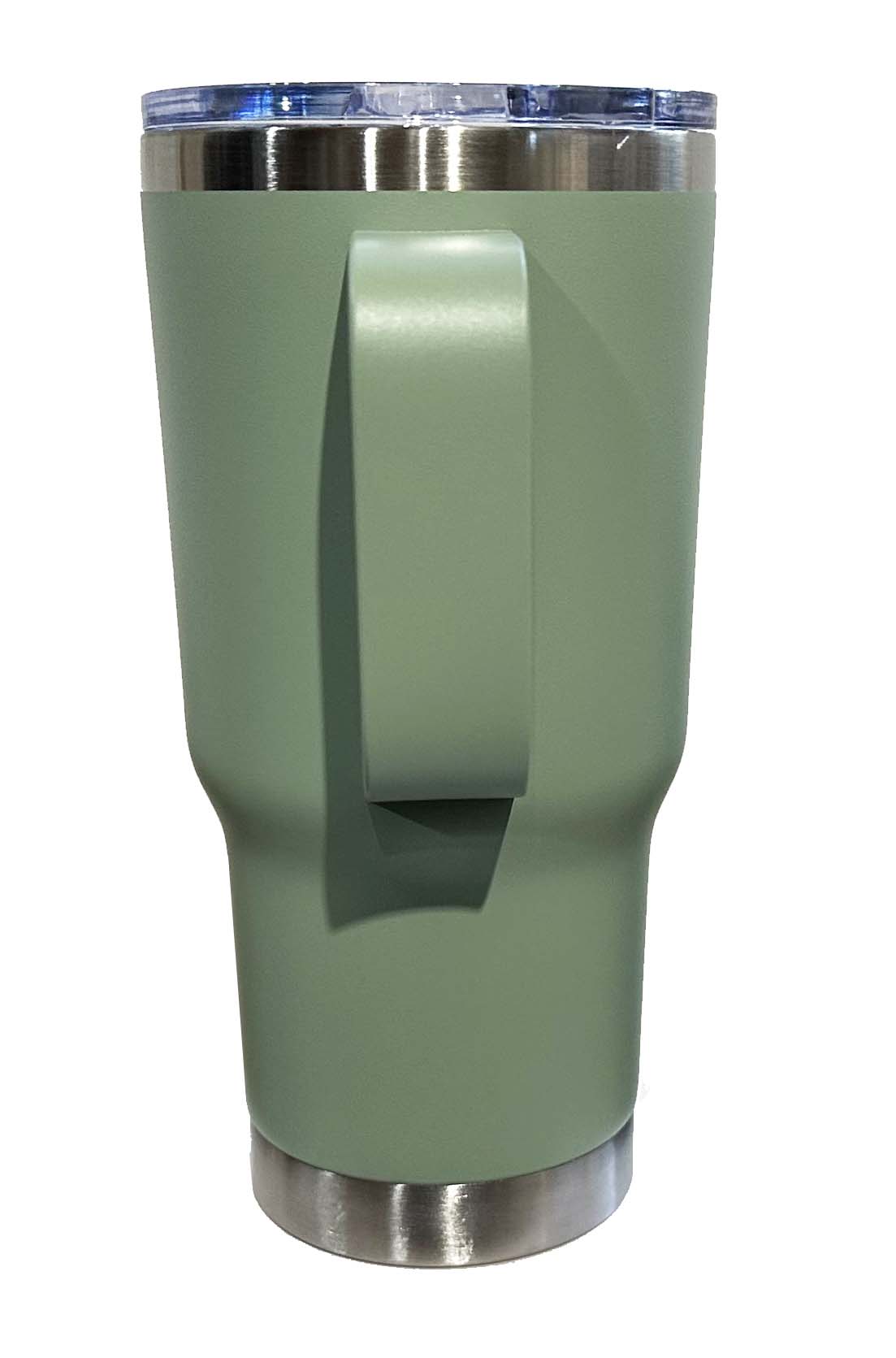 Personalizado - 20oz Insulated Tumbler with Handle Stainless Steel Travel Coffee Mug with Lid and Straw Double Wall Vacuum Leak-proof Reusable Thermal Water Cup for Hot and Cold Drinks