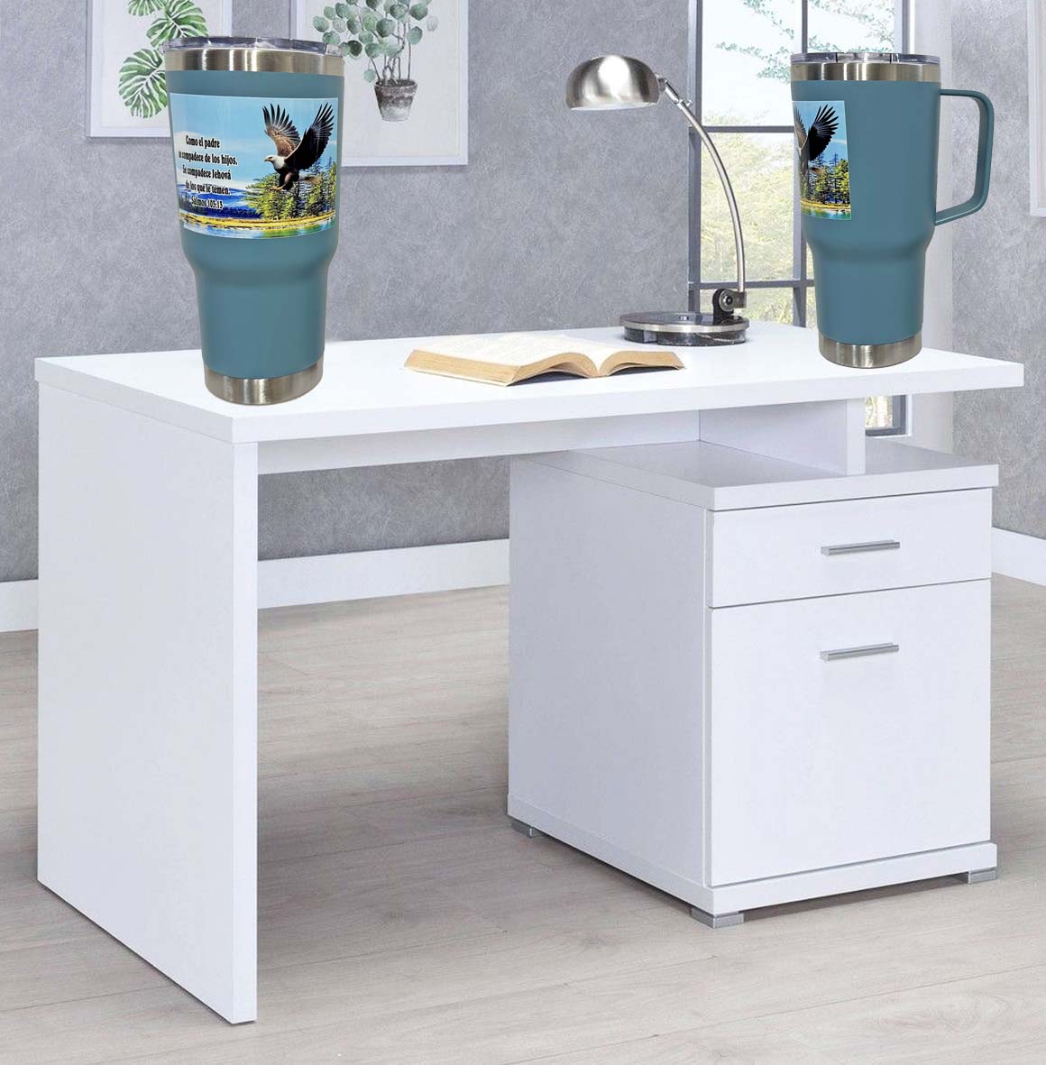 Personalizado - 20oz Insulated Tumbler with Handle Stainless Steel Travel Coffee Mug with Lid anPersonalizado - d Straw Double Wall Vacuum Leak-proof Reusable Thermal Water Cup for Hot and Cold Drinks